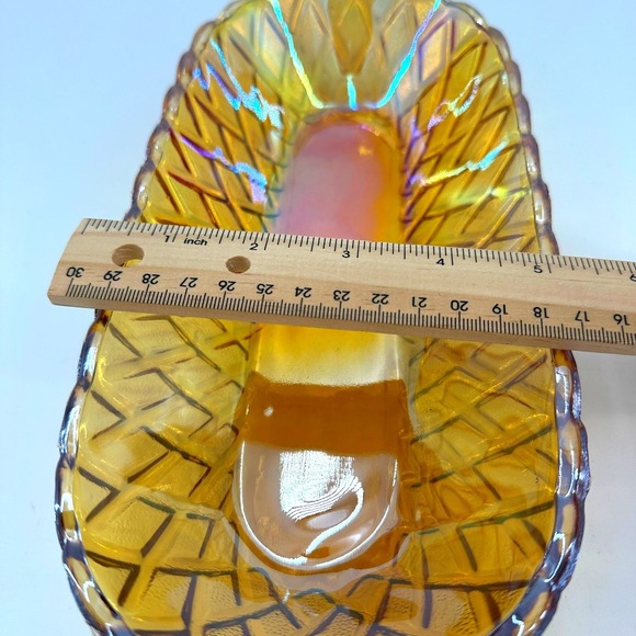 Vintage Indiana Glass Marigold Carnival Glass Iridescent 10" Serving Bowl - Picture 6 of 7